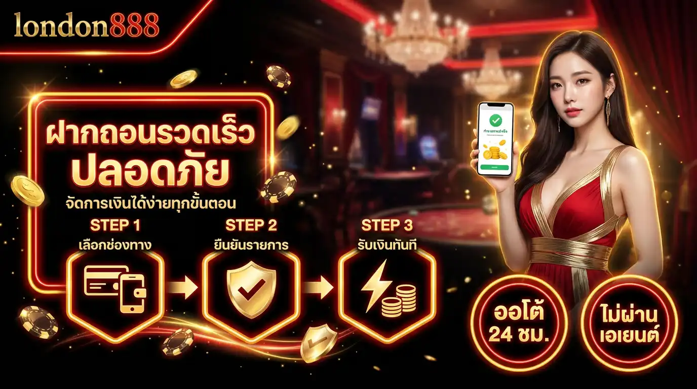 ฝากถอนรวดเร็ว ปลอดภัย จัดการเงินได้ง่ายทุกขั้นตอน