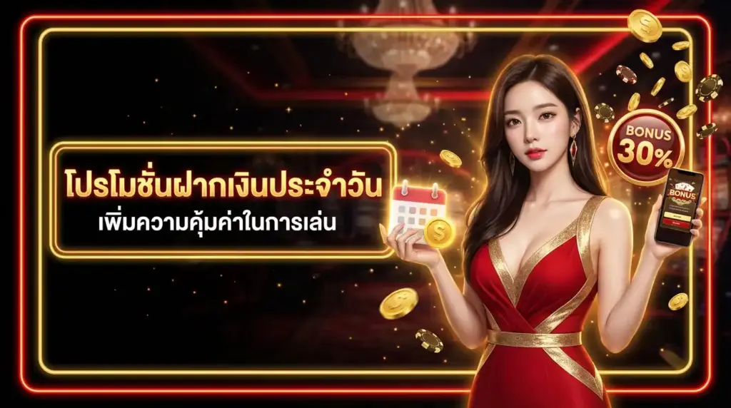 โปรโมชั่นฝากเงินประจำวัน เพิ่มความคุ้มค่าในการเล่น